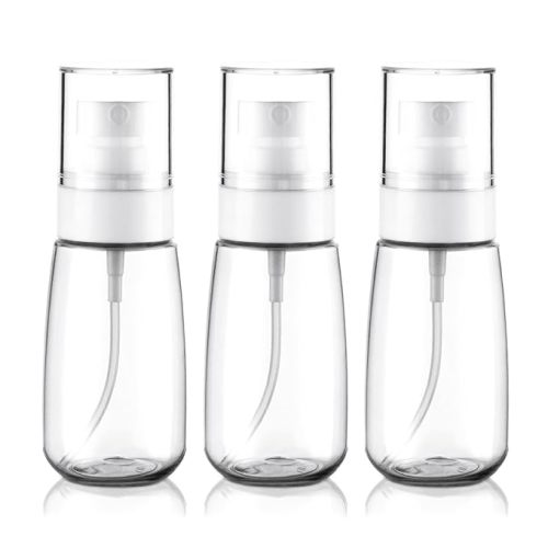 Cosywell Travel Spray Bottle TSA Approved 2oz 60ml 3 Pack Leak Proof Fine Mist Empty Plastic Refillable Spray Bottle for Perfume Essential Oils Toners Rose Water Cosmetics (3color)
