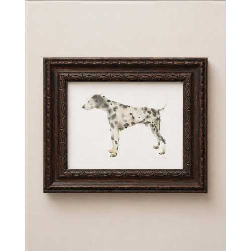 Dalmatian Art Print. Framed Dalmatian Artwork. Watercolor Dog Painting.
