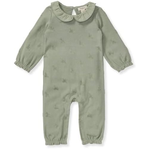 Burt's Bees Baby baby-girls Jumpsuit, 100% Organic Cotton One-piece Long Sleeve Quilted Outfit Coverall