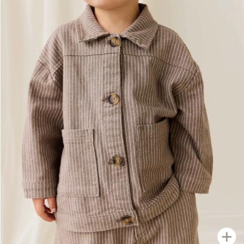 Axel Jacket-Mini Pinstripe Cassava / Iroko – Jamie Kay USA