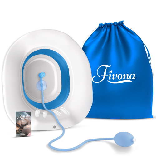 Fivona 3 in 1 Sitz Bath Kit, Expandable Basin Tub with Hand Flusher and Storage Bag for Postpartum Care