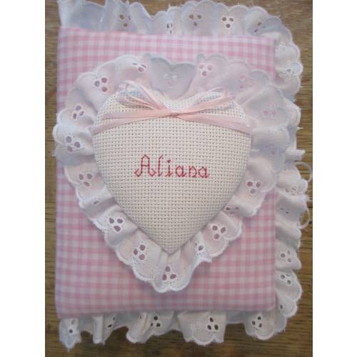 BABY GIRL Pink Gingham Personalized Photo Album / Brag Book