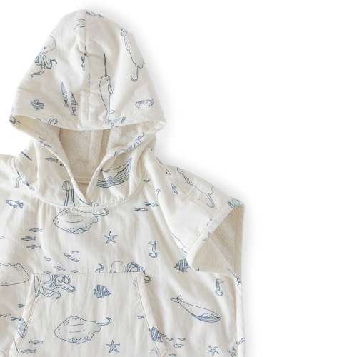 Hooded Poncho Towel - Life Aquatic – Pehr