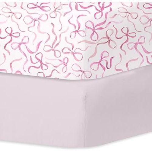 Little Grape Land Crib Sheets 2 Pack, Fitted Crib Sheets 52"x28"x8"