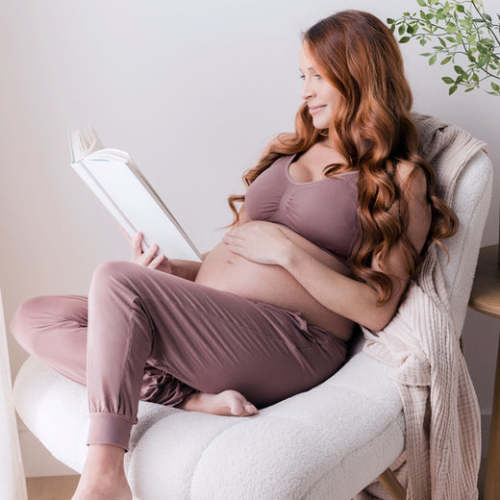 Ruffle Strap Labor & Delivery Gown | Burgundy Plum - Kindred Bravely