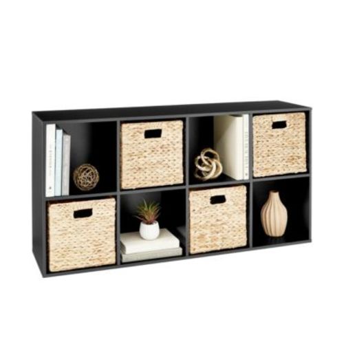 8-Cube Bookshelf, 11in Display Storage System, Organizer w/ Removable Back Panels