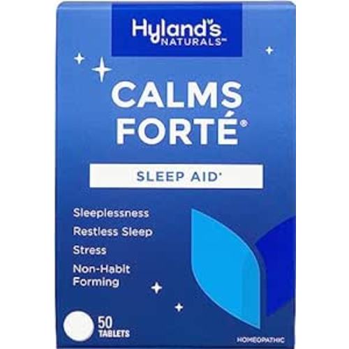 Hyland's Calms Forte' Sleep Aid Tablets, Natural Relief of Nervous Tension and Occasional Sleeplessness, 50 Count