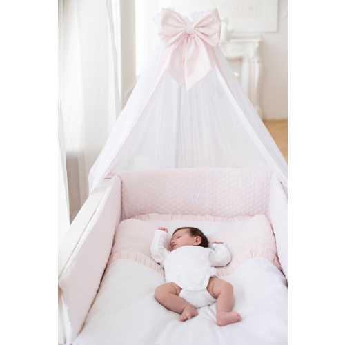 Baby bedding baby pink with emblem, Kids Duvet Cover And Pillowcase, Baby girl’s blush Bedding set for Baby or Kids, Nursery accesories