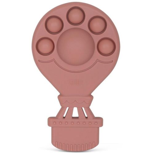 Silicone Pop-it Hot Air Balloon Rattle for Babies - Gentle Rattles, Pop-it Texture for a Stimulating Sensory Experience for Newborn - Rosewood