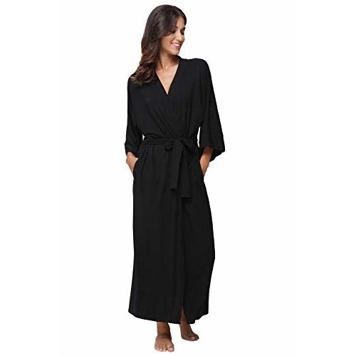 Women's Soft Robes Long Bath Robes Full Length Kimonos Sleepwear Dressing Gown,Solid Color