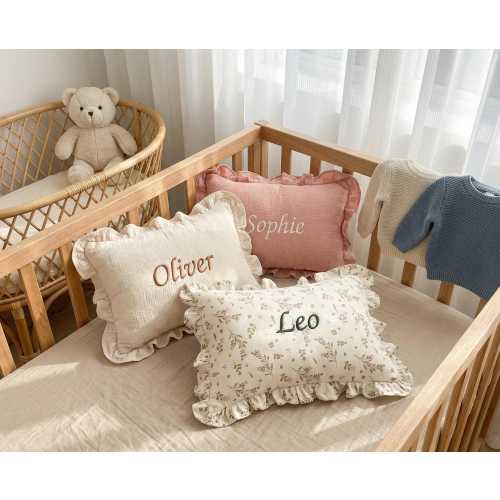 Custom Baby Name Pillow, Personalized Nursery Decor, Newborn Keepsake, Baby Shower Gift, Embroidered Toddler Cushion