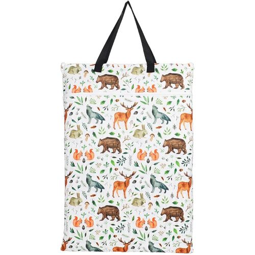 Large Hanging Wet/Dry Cloth Diaper Pail Bag for Reusable Diapers or Laundry