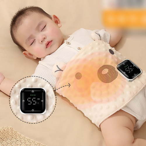 Baby Soother Belt, Heated Belly Band, Heating Soothe Baby's Tummy with Gentle Warmth and Massage, Baby Colic & Gas Gripe Relief, Cozy Belt