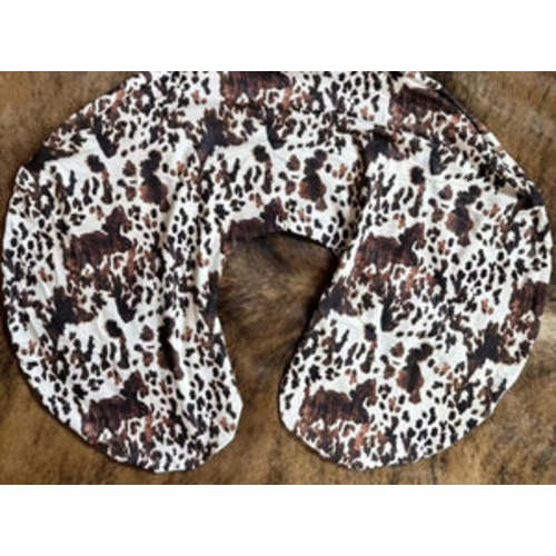 Brown cowprint baby boppy pillow cover – Six shooter boutique