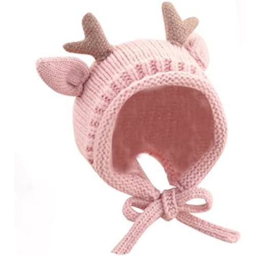 MINGSEECESS Kids Knitted Beanie Hat Cute Frog Cartoon Winter Warmer Cap with Big Eyes for Baby Boys Girls