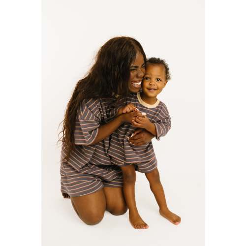 Women's Graphite Stripe Slouchy Set