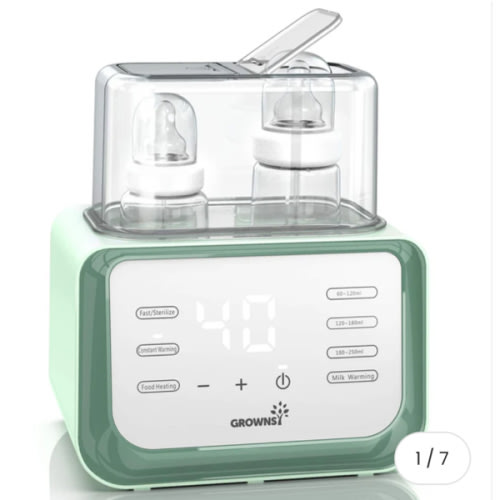 8-in-1 Green Bottle Warmer | Dual Capacity & Sterilization – GROWNSY
