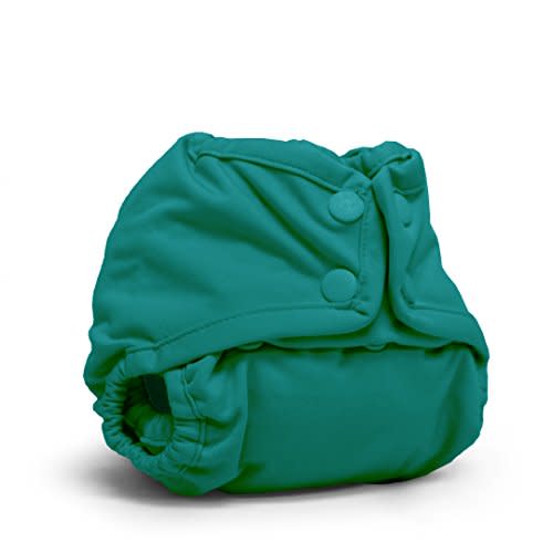 Kanga Care Rumparooz Double Leg Gusset Reusable Cloth Diaper Cover Newborn Snap | Peacock 4-15 lbs