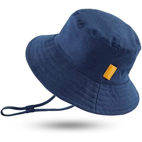 JANGANNSA Cotton Baby Sun Hat Infant Toddler Boys Girls Bucket Hats Summer Sun Protection Kids Beach Caps