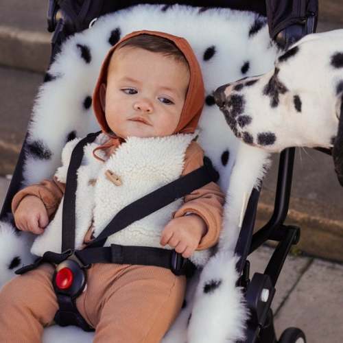 Baby Sheepskin Snuggler Cot Liner (Dalmation Dot) - Binibamba – Ando