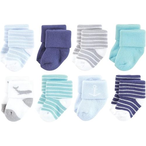 Hudson Baby Baby Girls' Cotton Rich Newborn and Terry Socks