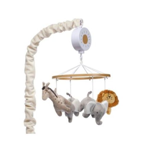 Jungle Adventure Elephant/Lion Musical Baby Crib Mobile Soother Toy