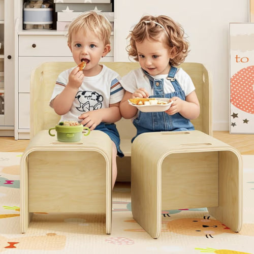 Amazon.com: Costzon Kids Table and Chair Set, All in 1 Birch Wood Activity Table, Bench, Storage Shelves, Desk for Children Reading, Arts, Crafts, Snack Time, Fully Assembled, Toddler Table & Chair Set (Natural) : Home & Kitchen