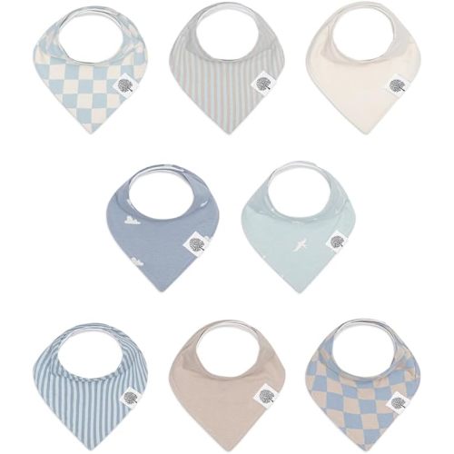 Parker Baby Co. Soft Bandana Drool Bibs for Baby Boys & Girls, 4pk & 8pk