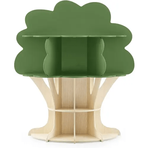 Delta Children Tree Bookcase - Greenguard Gold Certified, Fern Green/Crafted Natural