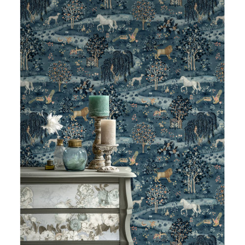 Glishke 28" W Vinyl Peel and Stick Wallpaper Roll | Wayfair