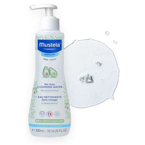Mustela No-Rinse Micellar Cleansing Water for Babies - Made with Natural Avocado Perseose & Aloe Vera - Safely Cleans Baby's Face, Hands & Diaper Area - 1 or 2-Pack - Various Sizes