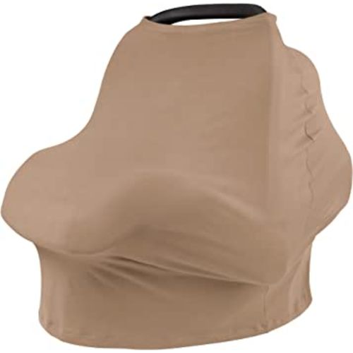 Konssy Baby Car Seat Covers- Multi-use Carseat Canopy for Babies, Stretchy Infant Carseat Cover Boy, Shower Gifts for Unisex Boys and Girls