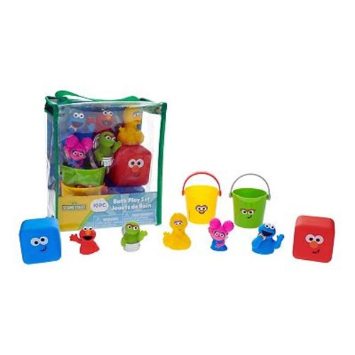 Sesame Street 10-Piece Bath Toy Set