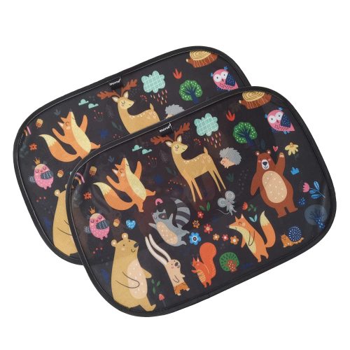 Enovoe Animals Car Window Shade 2-Pack - 19""x12"" - Glare & UV Rays Protection