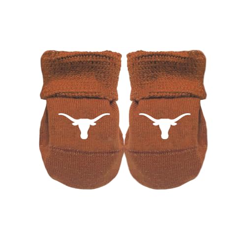 Two Feet Ahead Baby Bootie Socks Team Color – Soft, Cozy & Machine Washable Organic Cotton Stay-on Socks - Made in USA (Solid)