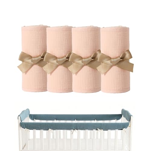 4PC Crib Rail Teething Guard (Pink)