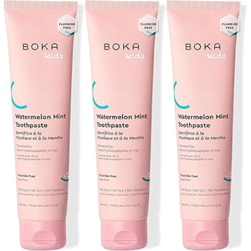 Boka Fluoride Free Toothpaste Nano Hydroxyapatite Toothpaste - Watermelon Mint Flavor, 4 oz 3Pk US Manufactured