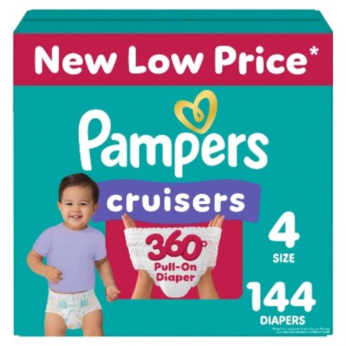Pampers Cruisers 360 Disposable Diapers OMS Pack - Size 4 - 144ct