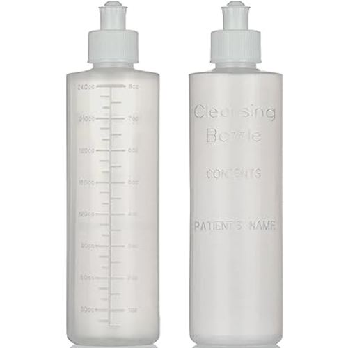 Perineal Lavette Irrigation Bottle for Postpartum Care - After-Birth Essentials for Mom to Soothe and Clean Perineal Area - Premium Portable Bidet for Women - 8OZ (Pack of 2)