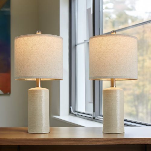 Ebern Designs Cecchino 20.25" H Minimalist Ceramic Table Lamp & Reviews | Wayfair