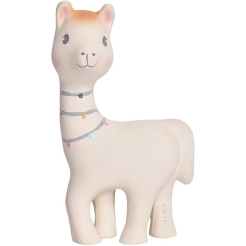 Lilith The Llama Organic Natural Rubber Rattle, Teether & Bath Toy