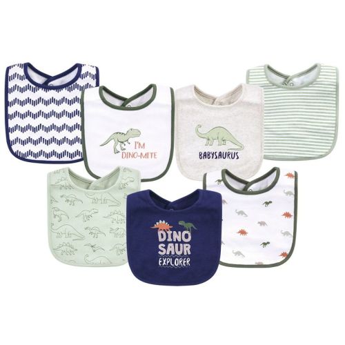Hudson Baby Infant Boy Cotton Bibs, Dinosaur Explorer, One Size