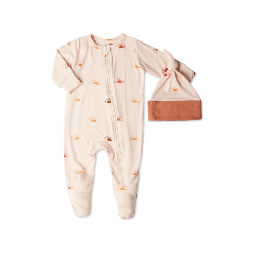 Jersey Long Sleeve Footie & Hat Set