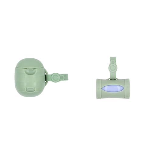Ubbi 2-Piece On-The-Go Pacifier Holder & Diaper Bag Dispenser Bundle for Travel, Sage Green