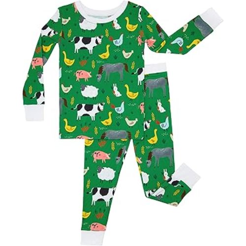 Little Sleepies Two-Piece Pajama Set for Boys & Girls, Soft Viscose from Bamboo Toddler Pajamas for Kids, Family Matching PJs