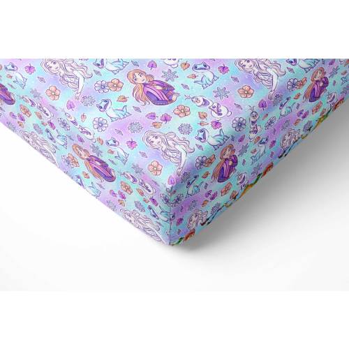 Mini and Me Collective Frozen Flowers Crib Sheet - Standard
