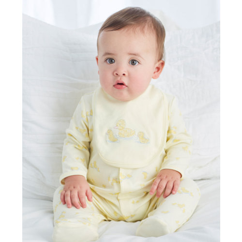 Little Ducks Footed One-Piece and Bib