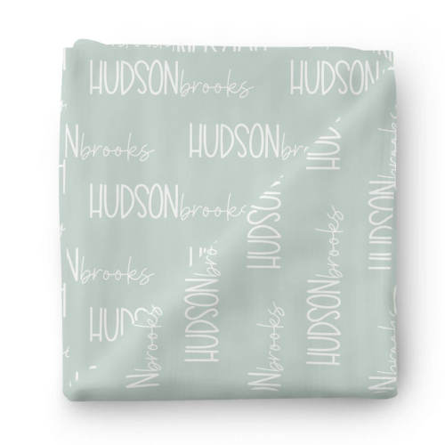 Personalized Baby Name Swaddle Blanket Font Duo | Pastel Cutie