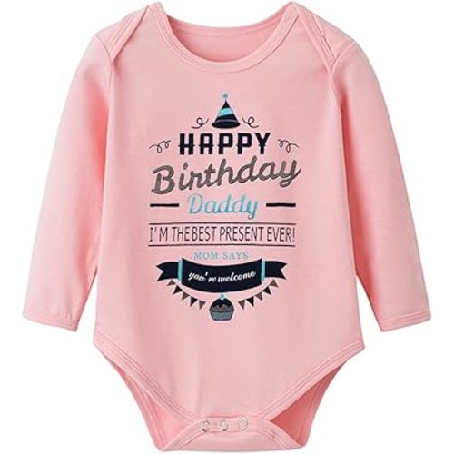 G-Amber Baby Boys Girls Romper Bodysuit Infant Funny Letter long Sleeves Jumpsuit Outfit 0-18Months