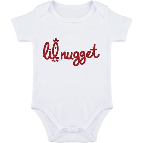Little Nugget Bodysuit Baby Funny Lil Nugget Baby Bodysuit Chicken Bodysuits Boy Girls Clothes
